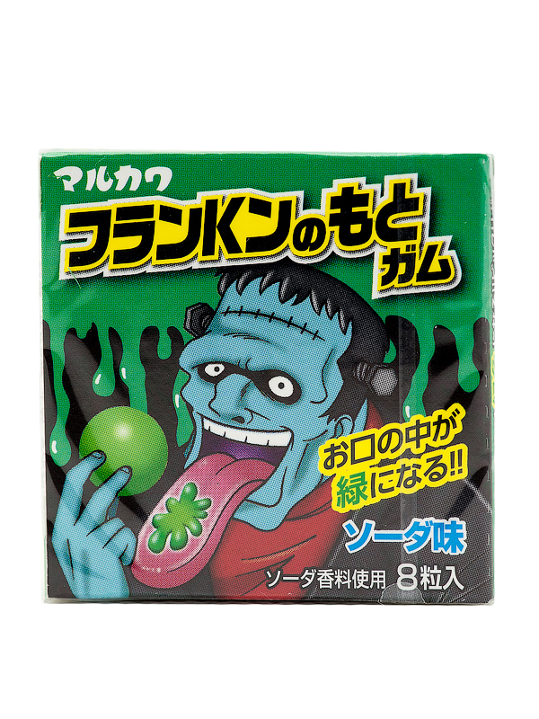 ЖЕВАТЕЛЬНАЯ РЕЗИНКА «MARUKAWA» 11,1 г
ЗЕЛЕНЫЙ ФРАНКЕНШТЕЙН
вкус лимонада, 8 шаров ЖЕВАТЕЛЬНАЯ РЕЗИНКА «MARUKAWA» 11,1 г
ЗЕЛЕНЫЙ ФРАНКЕНШТЕЙН
вкус лимонада, 8 шаров